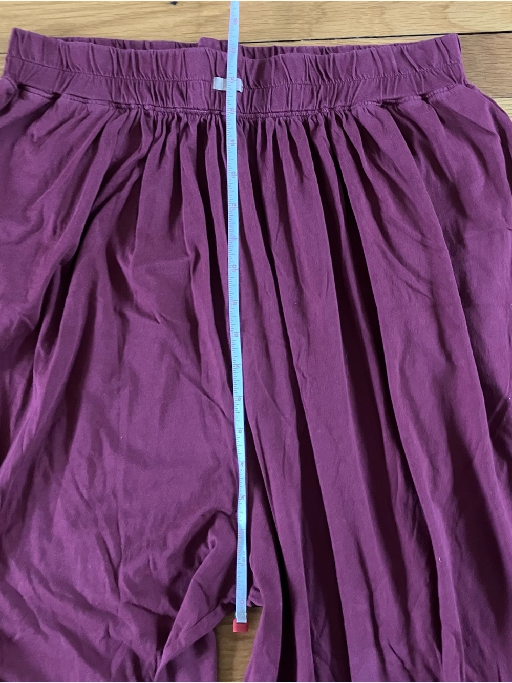 Lunya Maroon Cotton Wide Leg Lounge Relax Chill Loose Comfy Pants Large - Picture 7 of 11